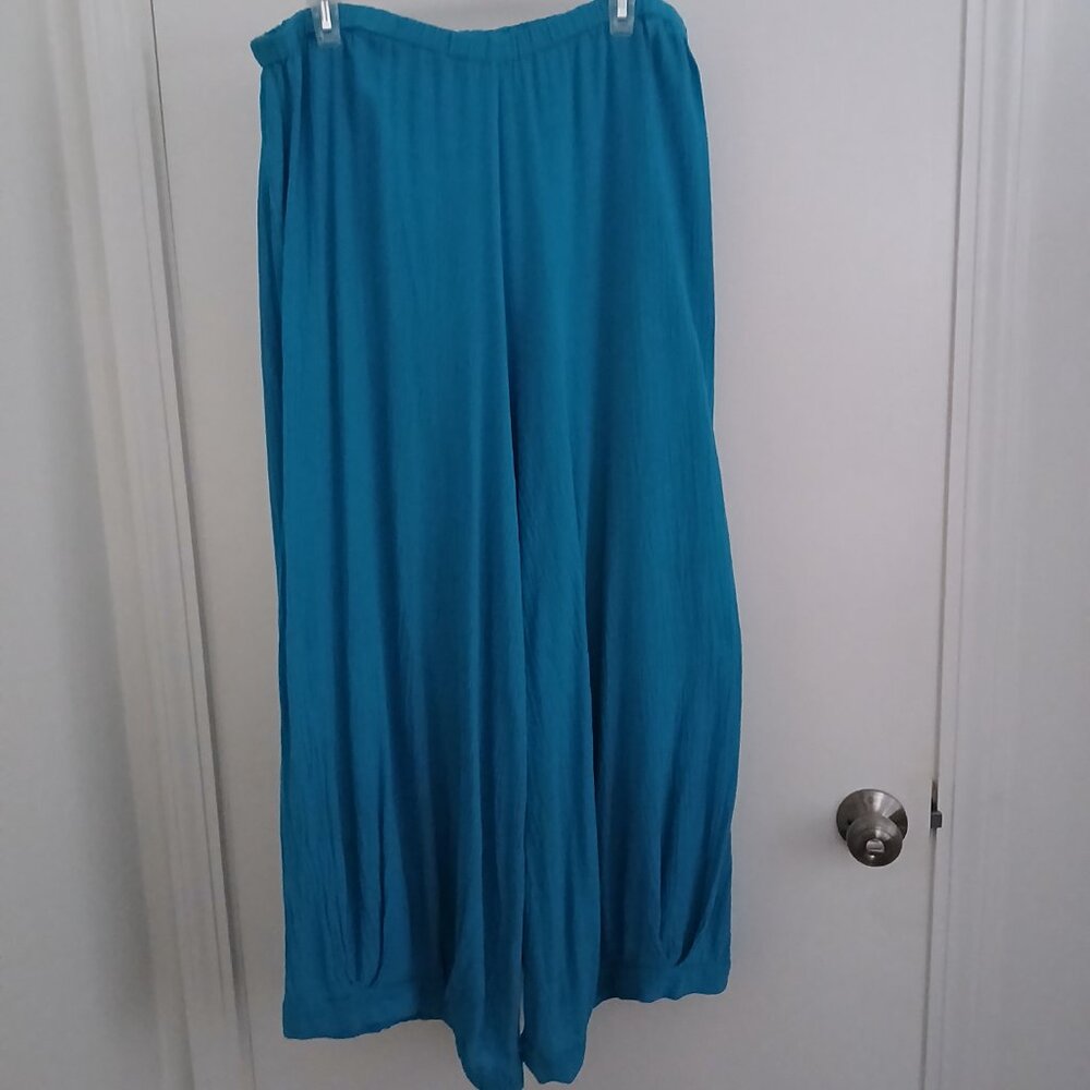 OH MY GAUZE HAREM PANTS LANTERN Turquoise Size 3, XXL altered
